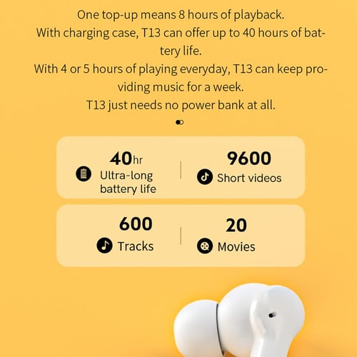 Cheap XIAOMI QCY T13 Bluetooth Headphone V5.1 Wireless TWS Earphone Touch  Control Earbuds 4 Microphones ENC HD Call Headset Customizing APP