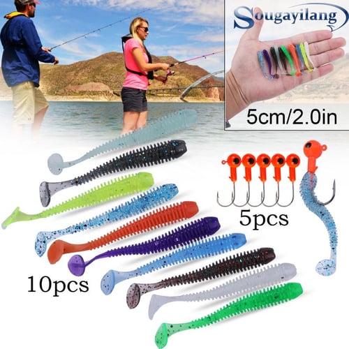 Sougayilang 10pcs Soft Fishing Lure New 5cm Ready Stock Soft Bait Fishing  lure floating in the water soft swimming bait - buy Sougayilang 10pcs Soft  Fishing Lure New 5cm Ready Stock Soft