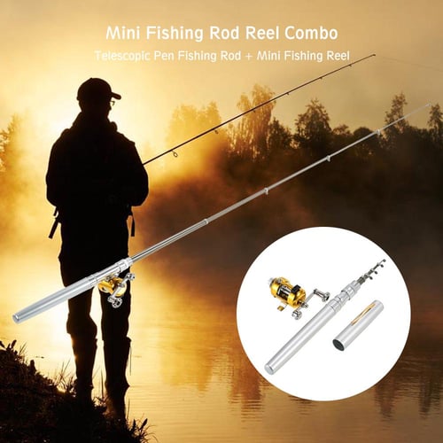 Fishing Rod Reel Set Telescopic Portable+Fishing Line Lures Baits
