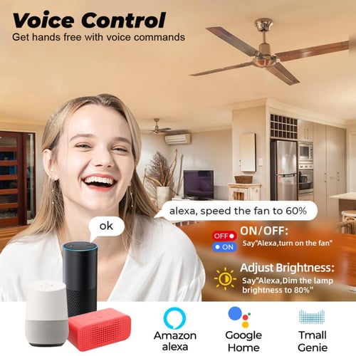 Ceiling fan best sale remote control alexa