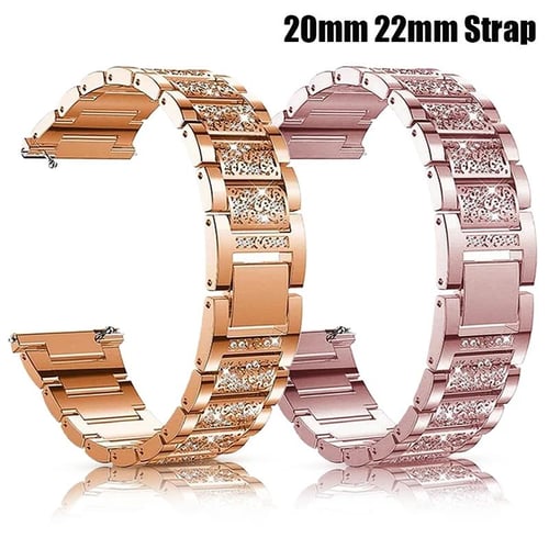 20 22mm Leather Band for Samsung Galaxy Active Watch 3 4 Classic 40/44mm  5Pro Square Buckle Loop for Huawei Watch GT Honor Strap