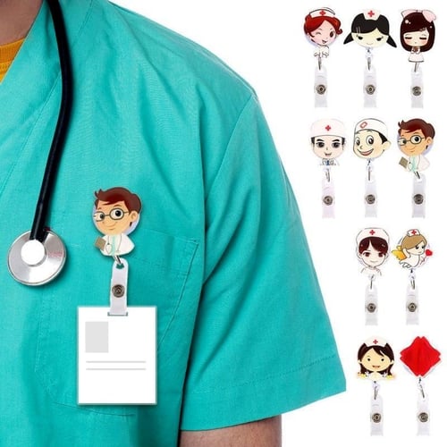 Cartoon Retractable Badge Reel High Quality Silicone Student Nurse  Exihibiton ID Name Card Badge Holder Office Supplies Brooches - buy Cartoon