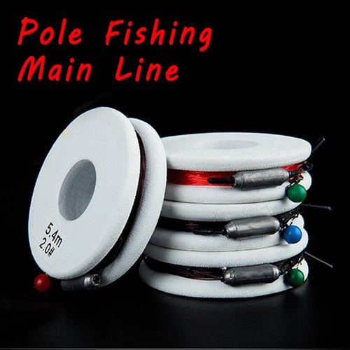 2pcs Hand Tied Chinese Pole Fishing Main line Monofilament Pole Fishing  Line 3.6m 4.5m 5.4m 6.3m Fast Sinking with Sinker Swivel - buy 2pcs Hand  Tied Chinese Pole Fishing Main line Monofilament