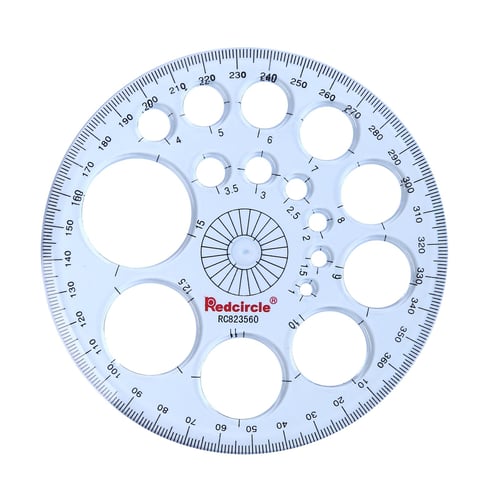 Circle Templates Measuring Geometry Ruler Plastic Geometric