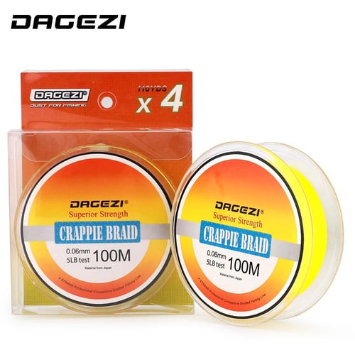 DAGEZI 100m 8 Strand PE Braided Fishing Line 10-80LB Smoother Multifilament Fishing  Lines For Carp