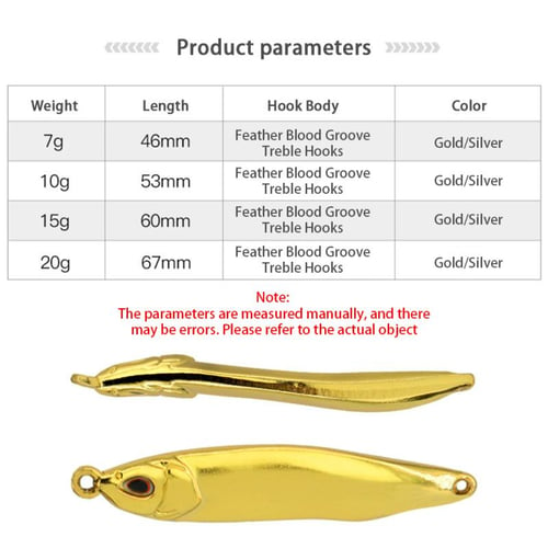 Metal Fishing Lures, Luminous Fishing Bait Sequins Aluminum Alloy For Trout  7g,15g,20g 