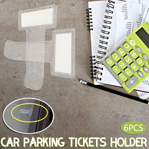 5PCS Car Parking Ticket Clip Permit Card Bill Holder Car Window Windscreen  Fastener Stickers Car Interior Accessories