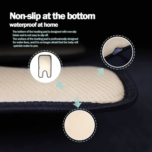 Universal Baby Car Cigarette Lighter Plug Seat Cover Warm Heating Electric Pad Size 290x 375 180 X8mm Black Universal Baby Car Cigarette Lighter, Baby Car Seat Heating Pad