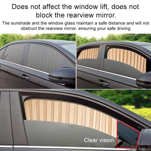 1 Pair Magnetic Adsorption Car Oblique Window Sunscreen Shade Curtains 