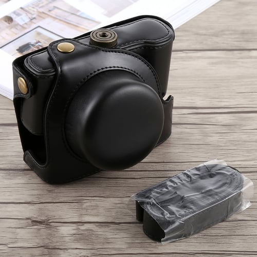 Full Body Camera PU Leather Case Bag for Nikon D7200 / D7100 / D7000 Color : Black 18-200/18-140mm Lens Durable