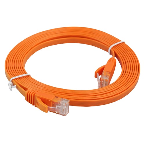 Patch Lead RJ45 Network Cables Computer Cables 1.8m CAT6 Ultra-Thin Flat Ethernet Network LAN Cable 