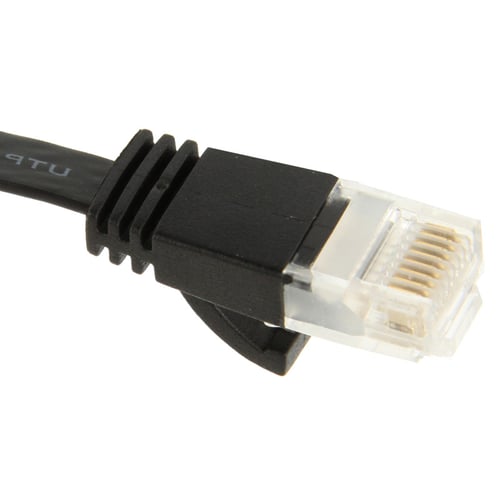 Patch Lead RJ45 Color : Black Electronic Tools 3m CAT6 Ultra-Thin Flat Ethernet Network LAN Cable Black 