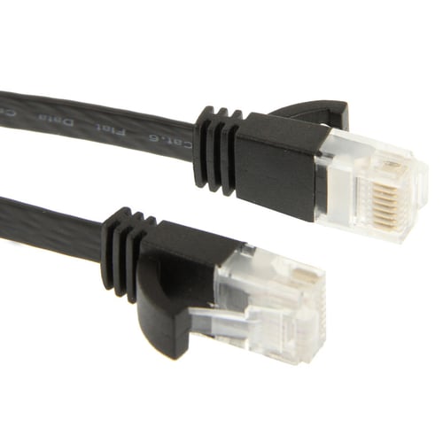 Color : Black Patch Lead RJ45 Network Cables Computer Cables 5m CAT6 Ultra-Thin Flat Ethernet Network LAN Cable 