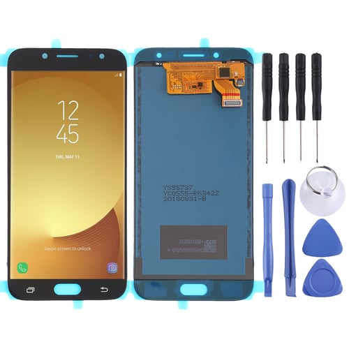 2017 LCD Screen Mobile Phone and Digitizer Full Assembly for Galaxy J7 Black Color : Blue J730F/DS J730FM/DS 