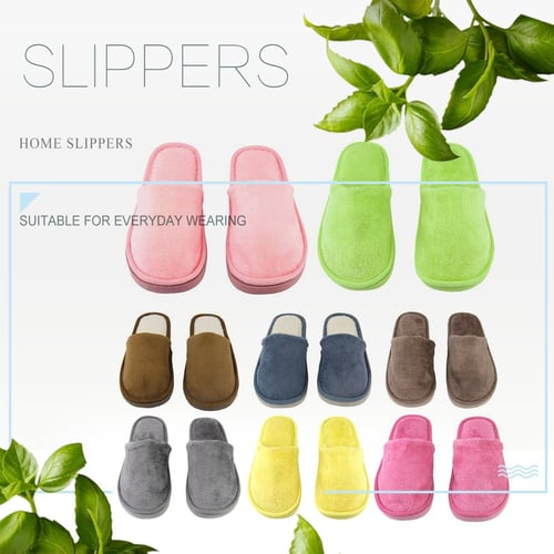 Rubber Insole Breathable Plush Indoor Home House Women Men Home Anti Slipping Shoes Soft Sole Warm Cotton Silent Adult Slipper 