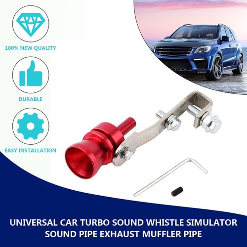 Universal Aluminum Cars Auto BOV Turbo Sound Whistle Tube Sound Simulator Tube Exhaust Muffler Pipe Tube 