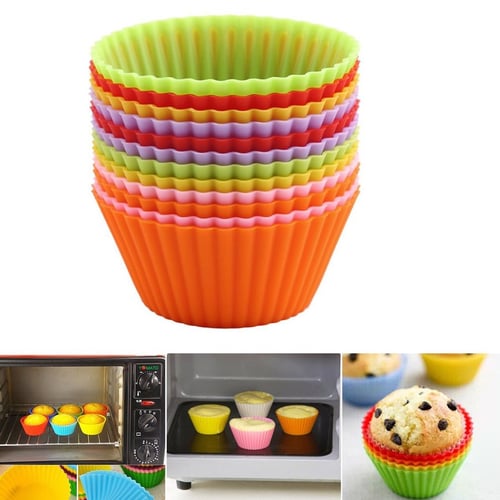12 pcs Home Kitchen Use Silicone Cake Muffin Chocolate Cupcake Liner Baking Cup Cookie Mold Cupcake Baking Cake Mold 12 pcs Home Kitchen Use Silicone Cake Muffin Chocolate Cupcake Liner Baking Cup Cookie Mold Cupcake Baking Cake Mold