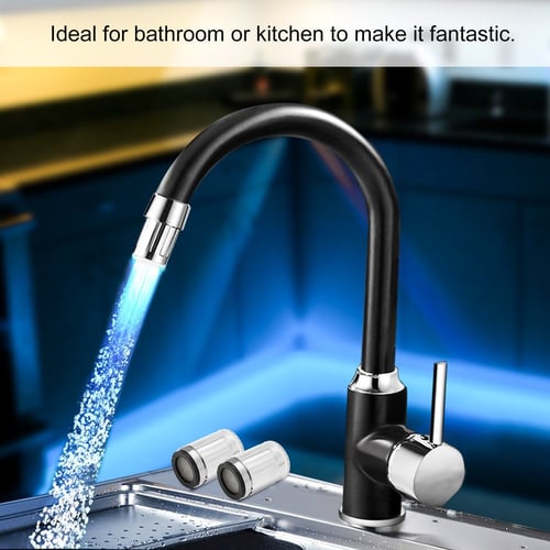Shower Glow Kitchen/bathro​om Led Light Temperature Sensor Tap Water Faucet 