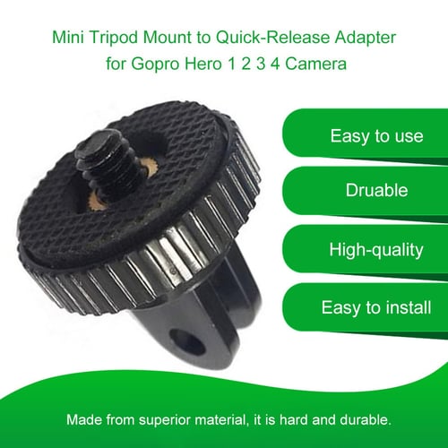 zzpp 1/4 Tripod Mount Adapter Bicycle Holder Monopod Converter for Go pro Hero Camera 
