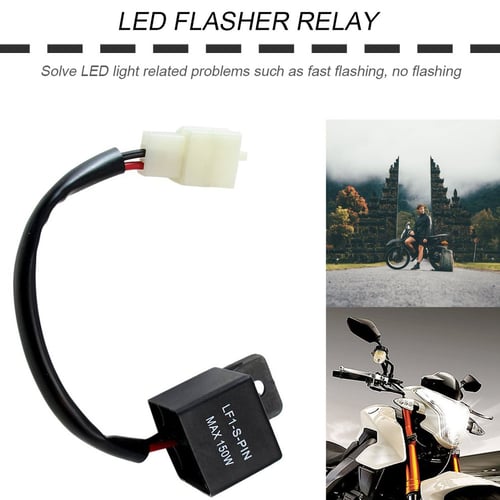 2Pin 12V LED Turn Light Flashers Motorcycles Blinker Relay Signal Rate Confa 