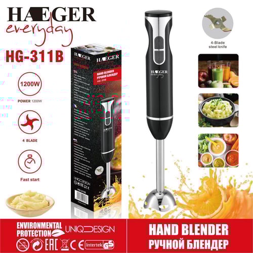 HAEGER Hand Blender 1200W Black HG311B buy HAEGER Hand Blender 1200W