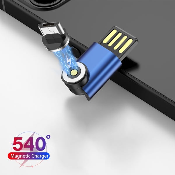 Micro USB Adapter 540° Rotation Mini Magnetic Connector Fast Charging  Adapter Compatible with Android Micro USB Devices - buy Micro USB Adapter  540° Rotation Mini Magnetic Connector Fast Charging Adapter Compatible with