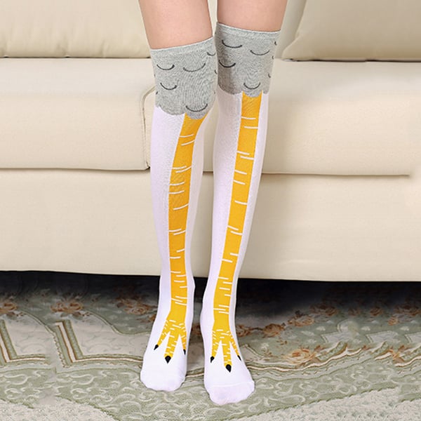 新到着 Funny Chicken Legs Socks For Women , 3d Cartoon Kneehigh Novelty