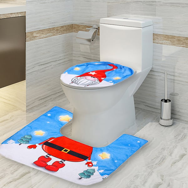2Pcs/Set Cartoon Bathroom Toilet Seat Cover Pad Carpet Christmas Decoration  - buy 2Pcs/Set Cartoon Bathroom Toilet Seat Cover Pad Carpet Christmas  Decoration: prices, reviews | Zoodmall