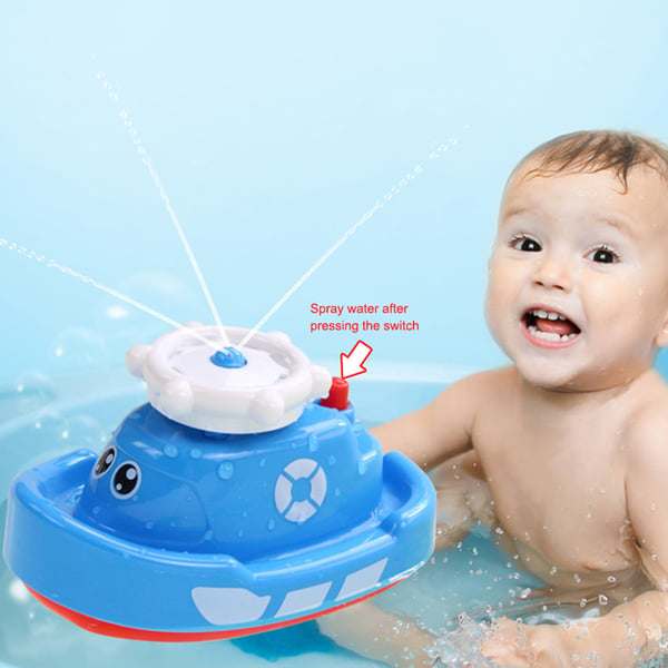 Cartoon Funny Baby Bath Toy Electric Rotating Spraying Water Ship Infant Water  Jet Boat Bathroom Bathtub Kid Gift - buy Cartoon Funny Baby Bath Toy  Electric Rotating Spraying Water Ship Infant Water