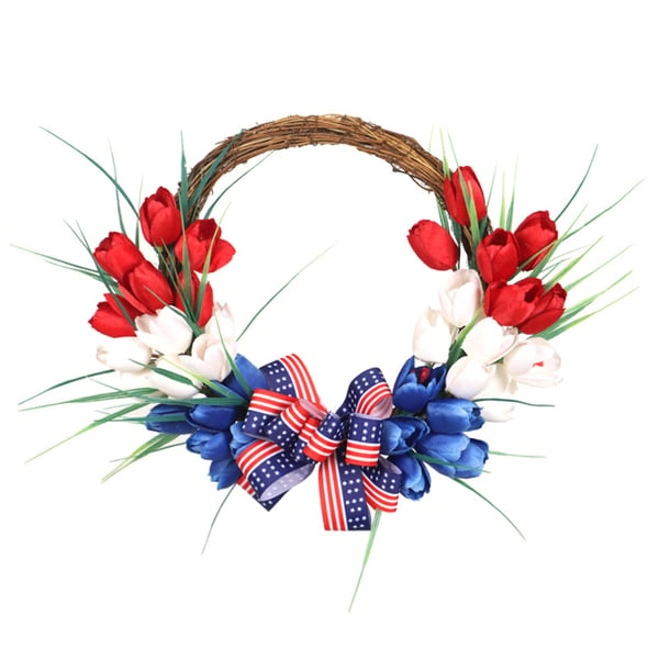 Simulation Tulip American Independence Day Hanging Wreath Flag Garland 1pcs  Ornament For Farm Yard Flower Wreaths - buy Simulation Tulip American  Independence Day Hanging Wreath Flag Garland 1pcs Ornament For Farm Yard
