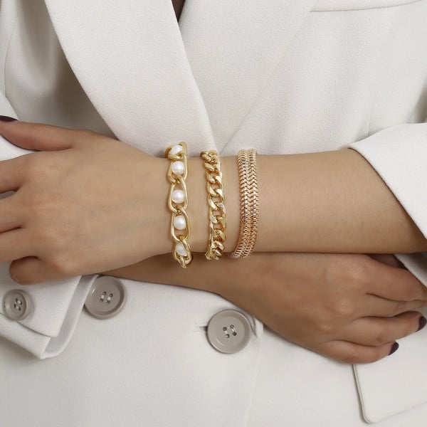 womens chunky gold bracelets