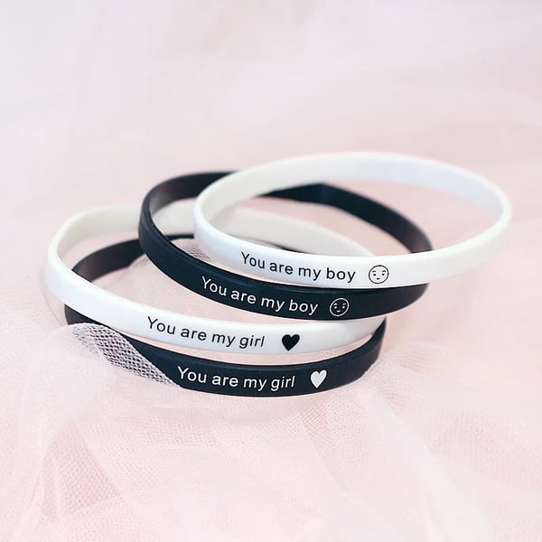 couples silicone bracelets