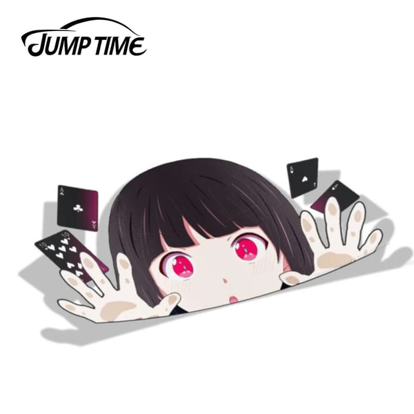 Jump Time 13cm x  For Kakegurui Anime Decal Funny Car Stickers Vinyl  Laptop Decor Car Window Bumper Kawii Girl - buy Jump Time 13cm x  For  Kakegurui Anime Decal Funny