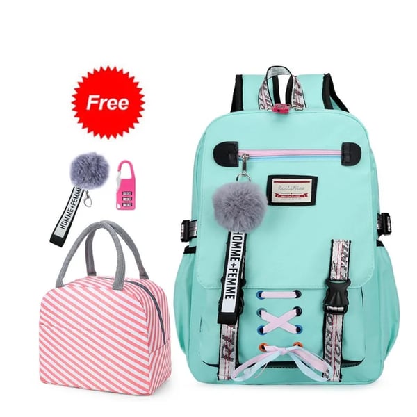 New 2021 School Bags For Teenage Girls With Lock Anti Theft Backpack