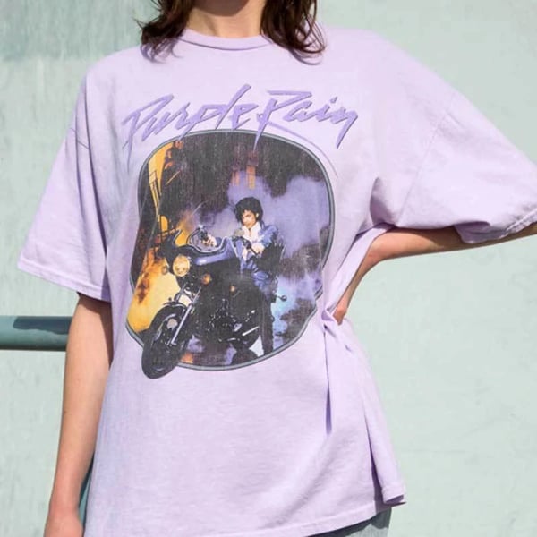 purple oversized graphic tee