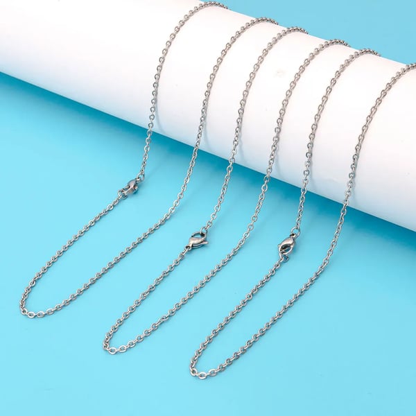 5pcs Lot 45cm 50cm Stainless Steel Necklace Rope 2mm Women Man Necklace Chain Necklace Jewelry Wholesale Buy 5pcs Lot 45cm 50cm Stainless Steel Necklace Rope 2mm Women Man Necklace Chain Necklace Jewelry Wholesale Prices Reviews