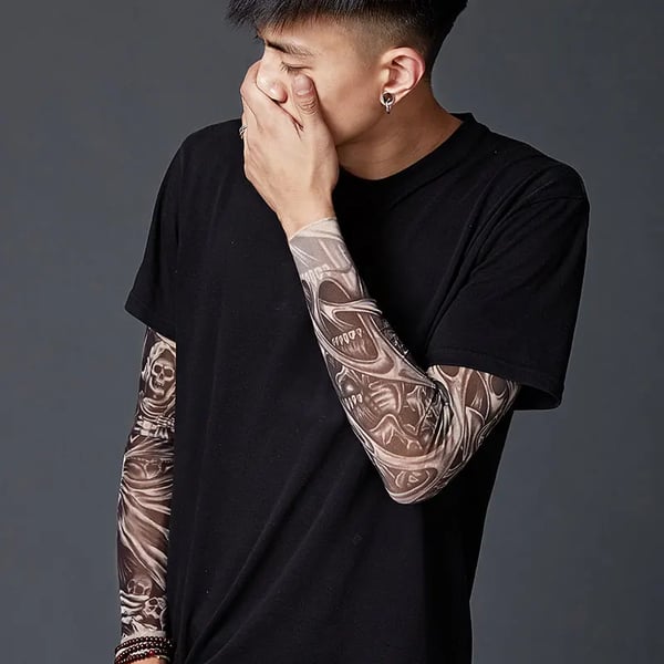 1Pieces Men Tattoo Sleeve Stretchy UV Protection Cooler Summer Tattoo  Gloves Arm Sleeve Women UV Sun Protection Cycling Sleeves - buy 1Pieces Men Tattoo  Sleeve Stretchy UV Protection Cooler Summer Tattoo Gloves