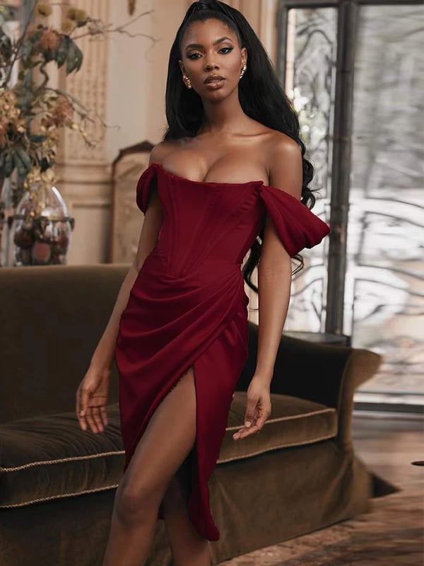 satin club dress