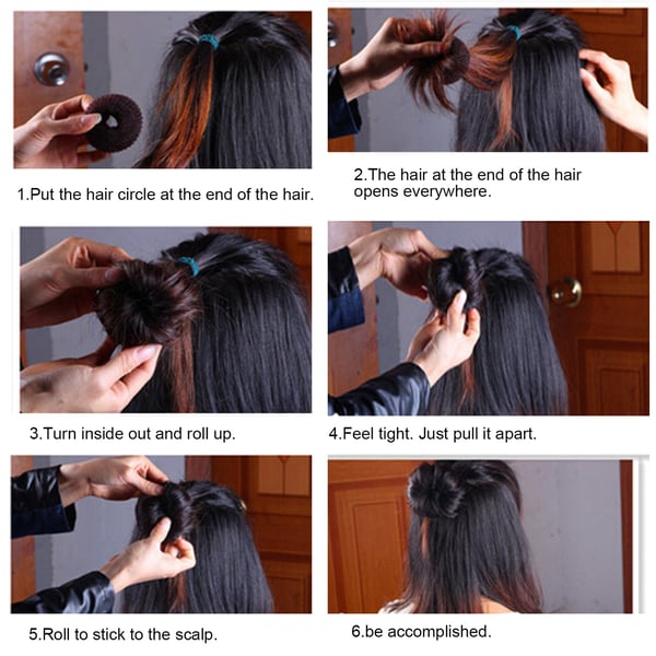 10 Pcs/Set Hair Bun Maker Decorative Practical Elastic Easy to Use Hair  Rope Fleecy Hair Tool - sotib olish 10 Pcs/Set Hair Bun Maker Decorative  Practical Elastic Easy to Use Hair Rope