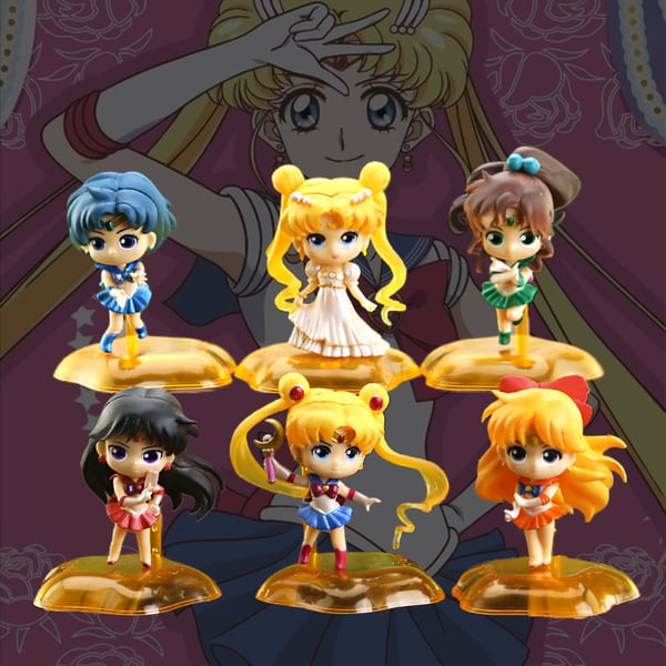 6Pcs Cake Doll Decoration Anime Sailor Moon Kit for Female Lovely Cartoon  Figure Decoration Excellent Craftsmanship Micro Decor - sotib olish 6Pcs  Cake Doll Decoration Anime Sailor Moon Kit for Female Lovely