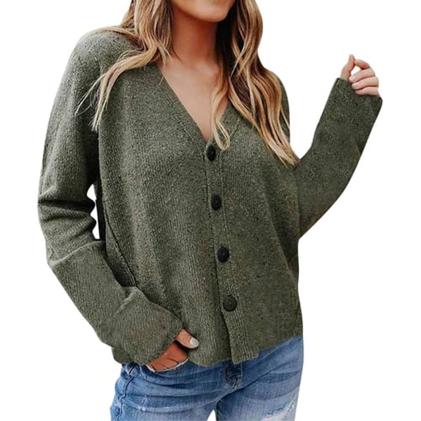 323 Womens Long Sleeve Loose Knit Cable Open Front Button Down Cardigan  Sweater Outerwear Coat With Pockets - buy 323 Womens Long Sleeve Loose Knit  Cable Open Front Button Down Cardigan Sweater