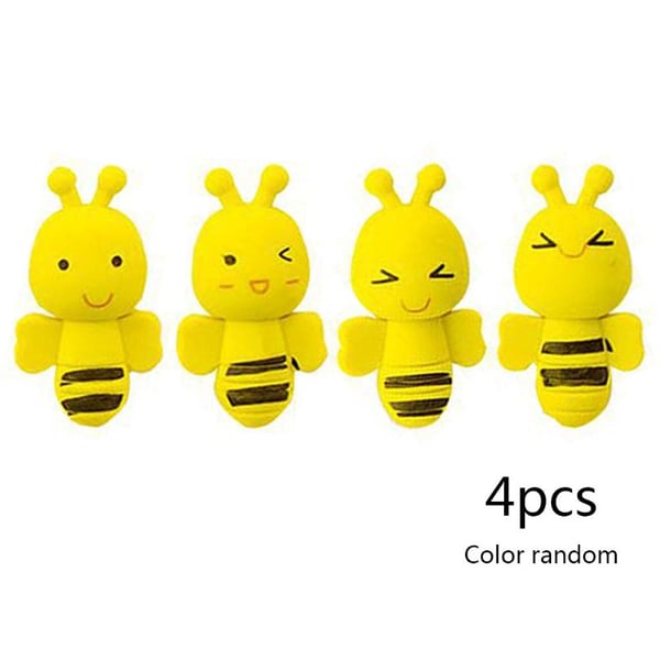 4Pcs Cute Mini Animal Insect Little Yellow Bee Erasers Rubber Pencil Erasers  School Office Supply - buy 4Pcs Cute Mini Animal Insect Little Yellow Bee  Erasers Rubber Pencil Erasers School Office Supply: