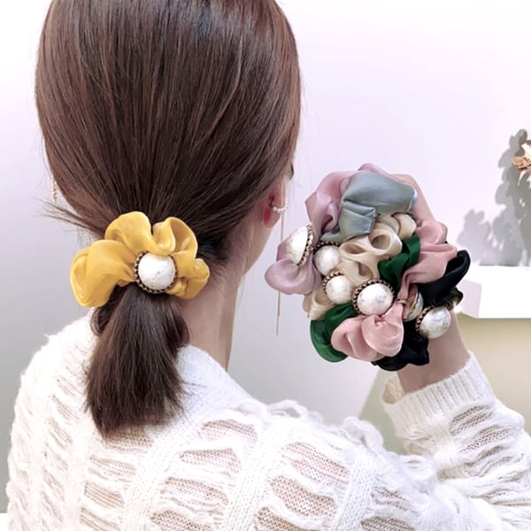 Women Solid Color Faux Pearl Tulle Elastic Hair Rope Scrunchy Ponytail  Holder - buy Women Solid Color Faux Pearl Tulle Elastic Hair Rope Scrunchy Ponytail  Holder: prices, reviews | Zoodmall