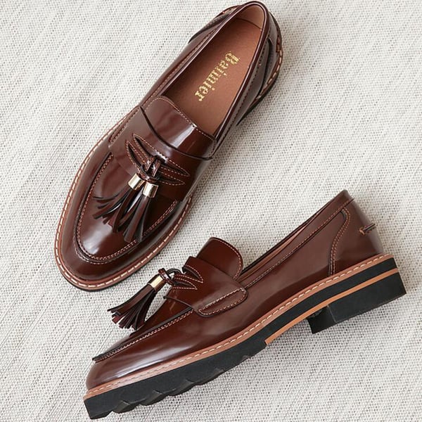 Fringe Fashion Casual Women Loafers New Arrival Round Toe Comfortable Work  Flats Shoes Autumn Slip On Leather Shoes - buy Fringe Fashion Casual Women  Loafers New Arrival Round Toe Comfortable Work Flats