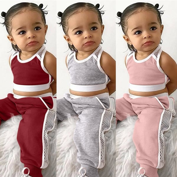 Toddler Kids Baby Girls Pierced Breathable Vest T-shirt Pants Sports Outfit  Set - buy Toddler Kids Baby Girls Pierced Breathable Vest T-shirt Pants Sports  Outfit Set: prices, reviews | Zoodmall