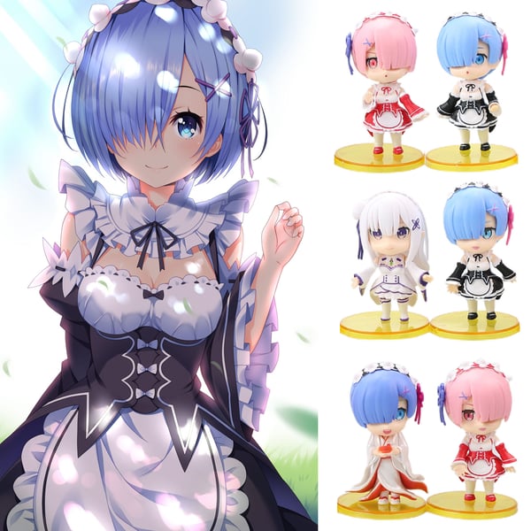 Newpee 6Pcs Ram Rem Figurine Fine Workmanship Collectible Smooth Surface Re:  Life in A Different World From Zero Figure for Movie Lovers - buy Newpee  6Pcs Ram Rem Figurine Fine Workmanship Collectible
