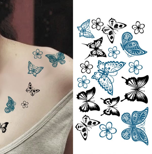 Temporary Tattoo Stickers Body Art proof Butterfly - buy Temporary Tattoo  Stickers Body Art proof Butterfly: prices, reviews | Zoodmall