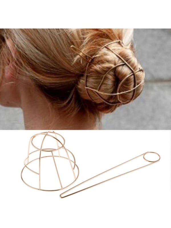 Hollow Geometric Metal Hair Stick Bun Holder Hairpin Barrette Hair Clip  Clamp - buy Hollow Geometric Metal Hair Stick Bun Holder Hairpin Barrette  Hair Clip Clamp: prices, reviews | Zoodmall