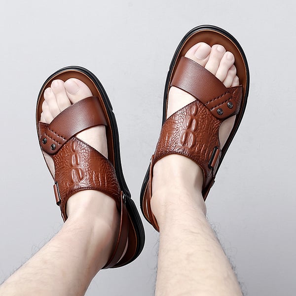 breathable leather sandals