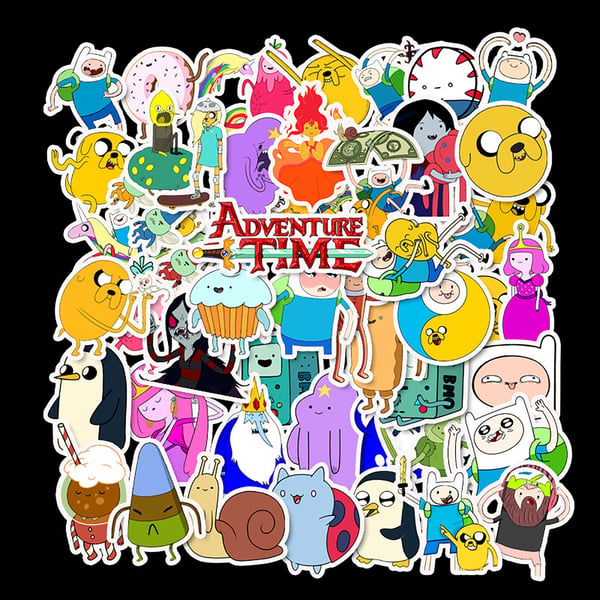 50Pcs Graffiti Stickers Cartoon Adventure Time Design Removable PVC  Children Teens Stationery Decals Birthday Gifts - buy 50Pcs Graffiti  Stickers Cartoon Adventure Time Design Removable PVC Children Teens  Stationery Decals Birthday Gifts: